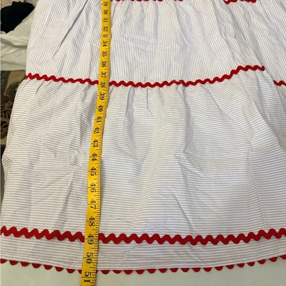 utcoco Summer Beach Boho Striped Flutter 3/4 Sleeve A Line Flowy Long Dress. - Picture 12 of 15